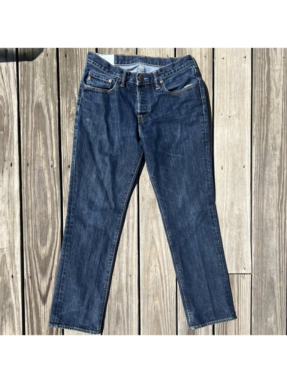Abercrombie & Fitch Jeans Mens 32x30 Button Fly Straight Leg Dark Wash Denim